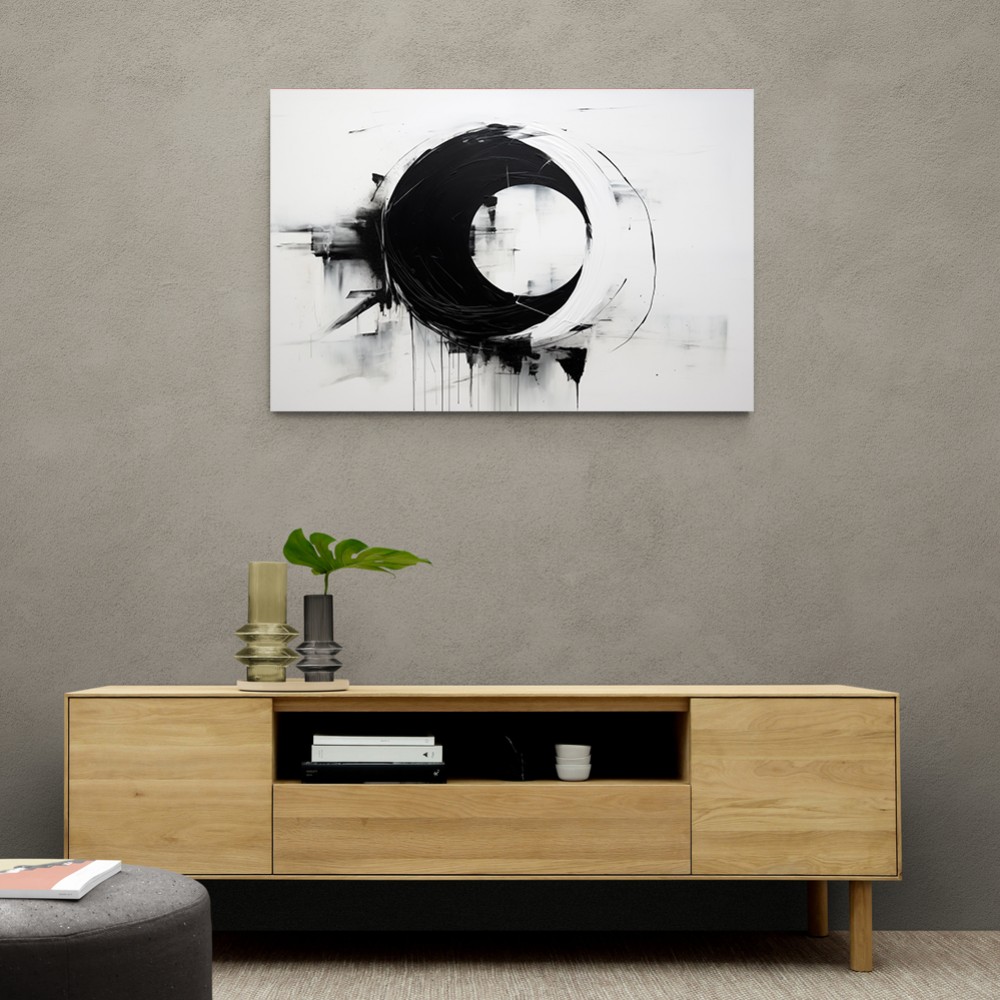 Black Circle 5 Abstract Wall Art