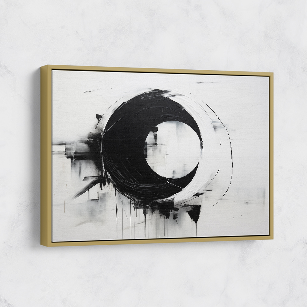 Black Circle 5 Abstract Wall Art Black Circle 5 Abstract Wall Art