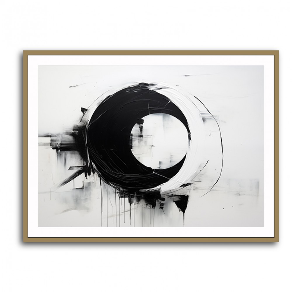Black Circle 5 Abstract Wall Art