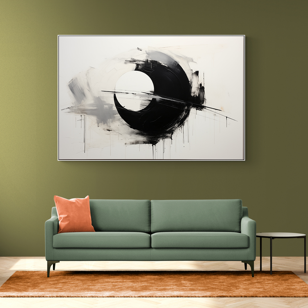 Black Circle 6 Abstract Wall Art