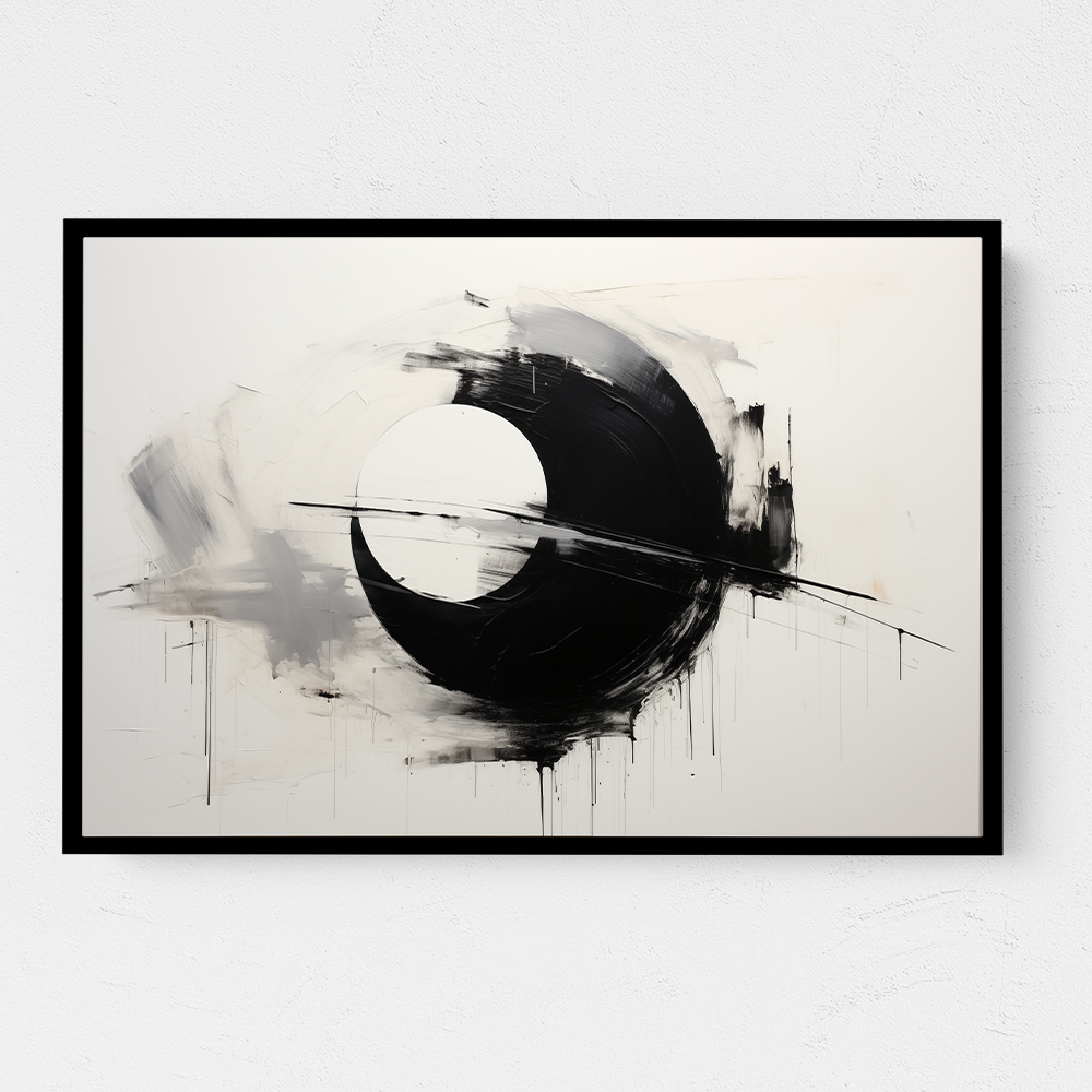 Black Circle 6 Abstract Wall Art