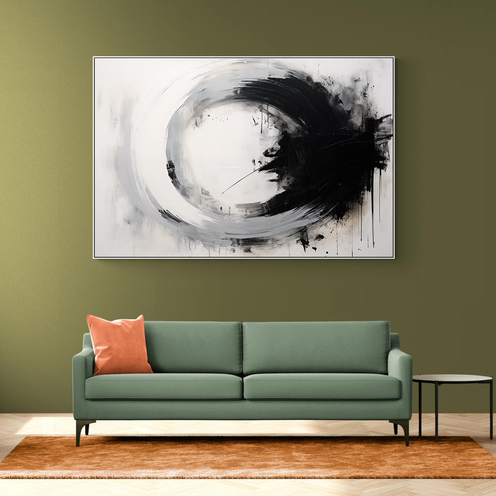 Black Circle 7 Abstract Wall Art Black Circle 7 Abstract Wall Art