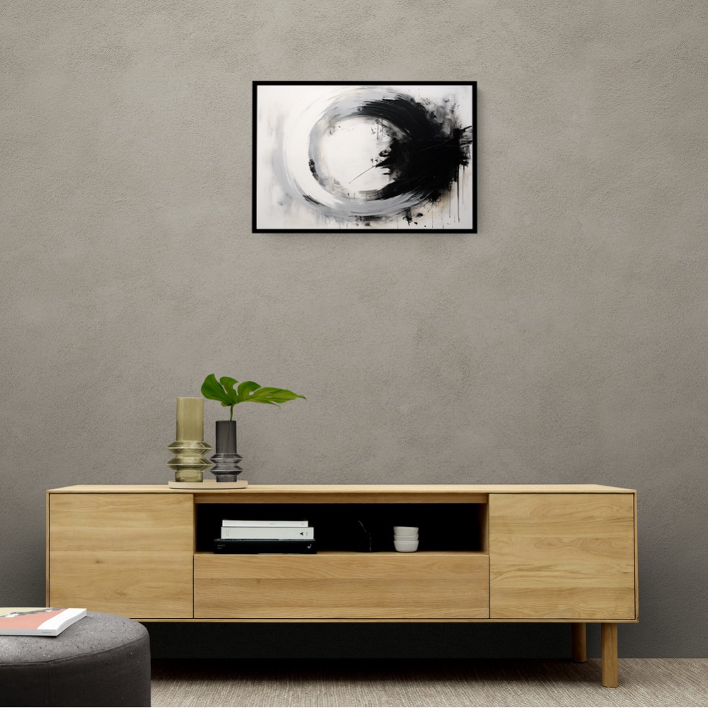 Black Circle 7 Abstract Wall Art Black Circle 7 Abstract Wall Art