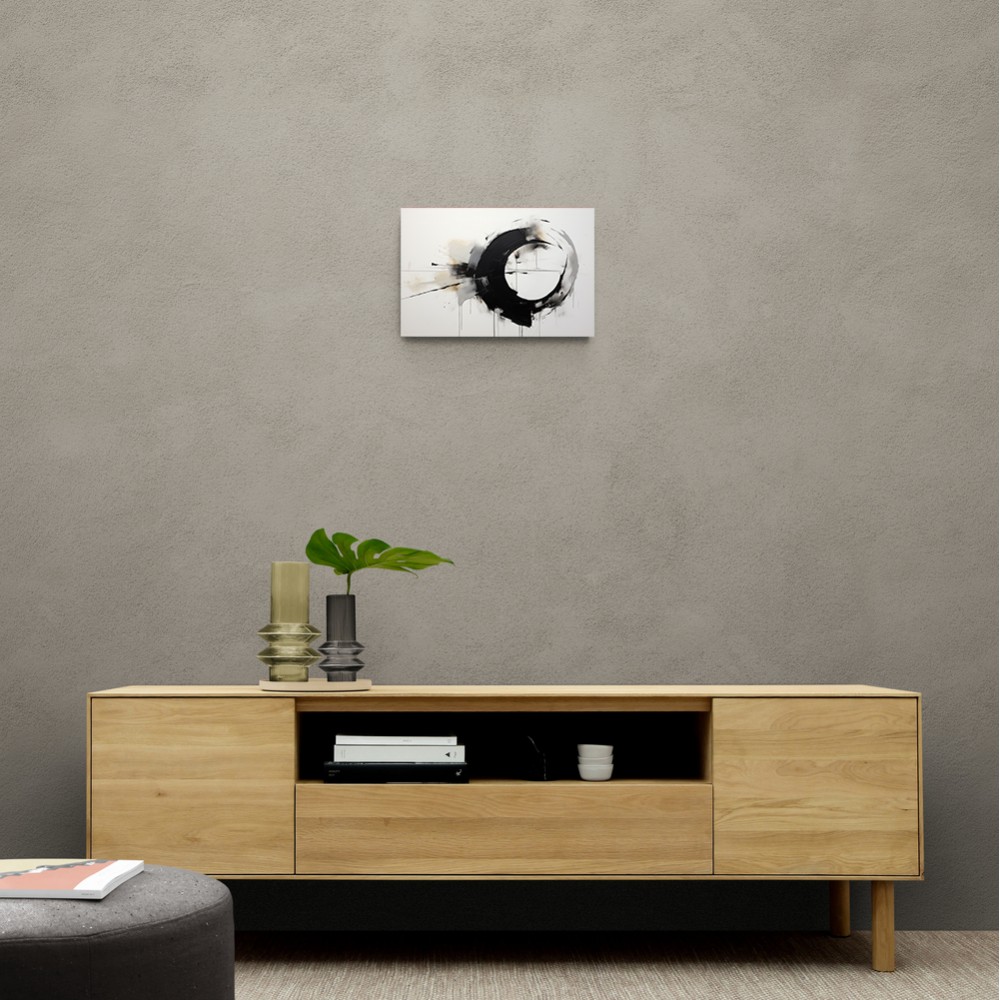 Black Circle 10 Abstract Wall Art