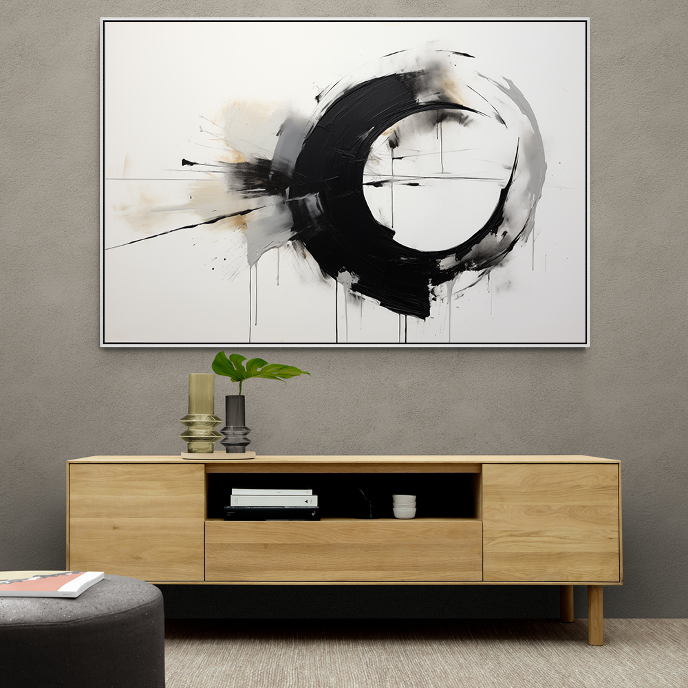 Black Circle 10 Abstract Wall Art