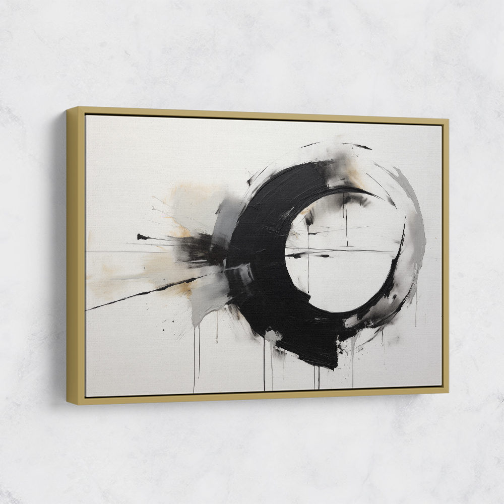 Black Circle 10 Abstract Wall Art