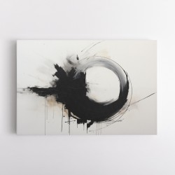Black Circle 12 Abstract Wall Art