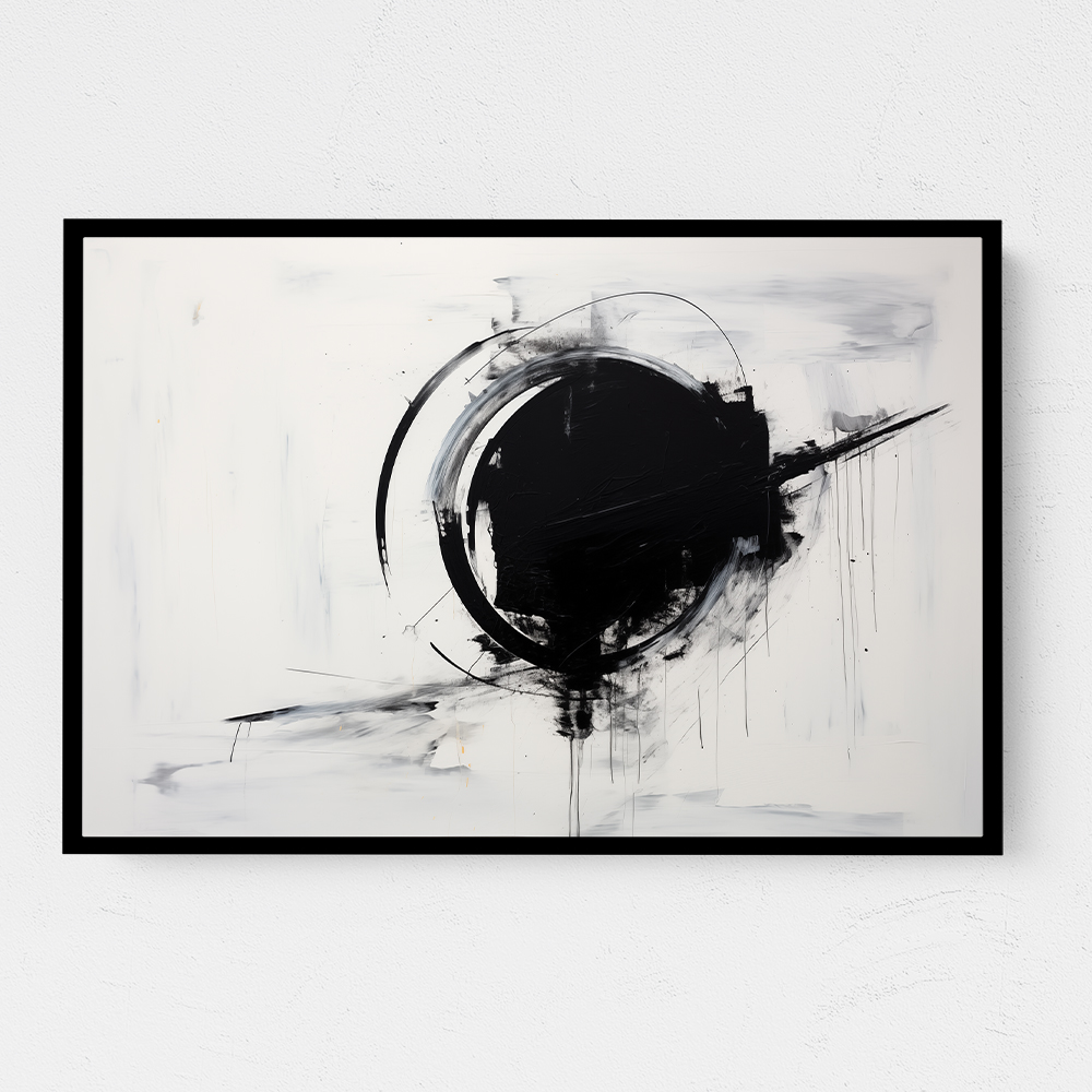 Black Circle 13 Abstract Wall Art
