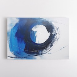 Blue Circle Abstract Wall Art