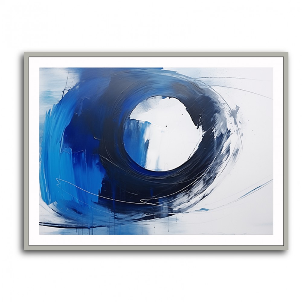 Blue Circle Abstract Wall Art Blue Circle Abstract Wall Art