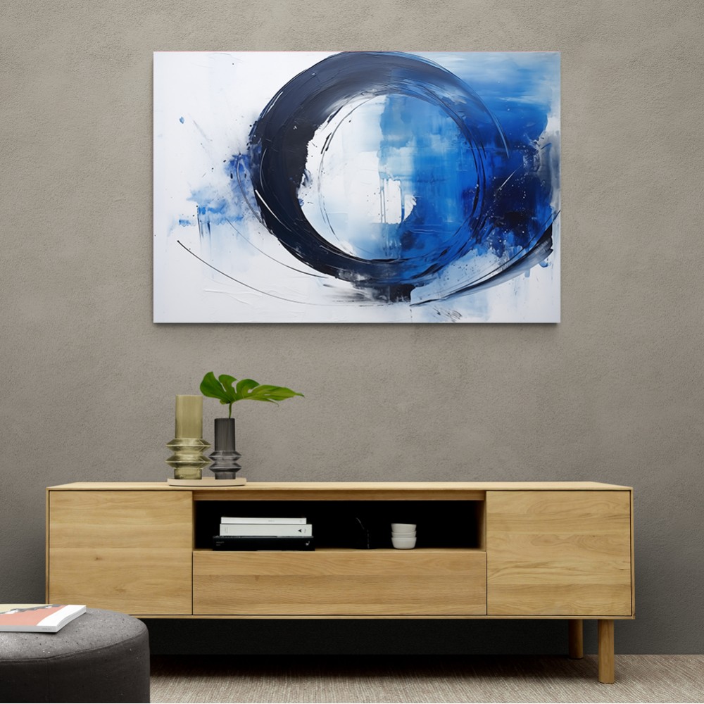 Blue Circle 2 Abstract Wall Art