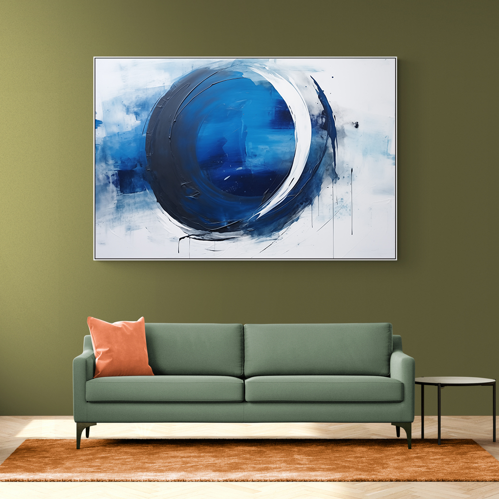 Blue Circle 3 Abstract Wall Art