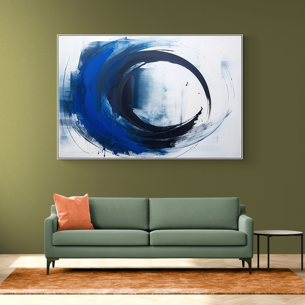 Blue Circle 4 Abstract Wall Art