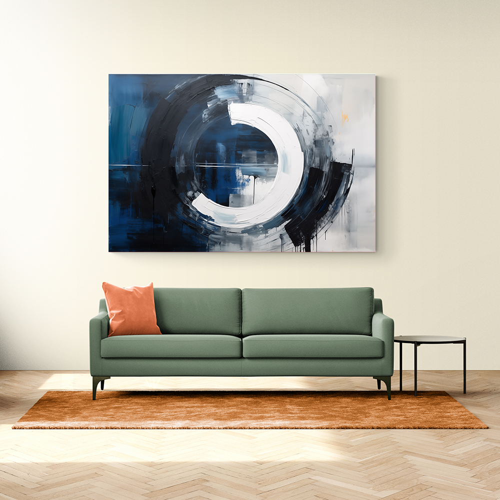 Blue Circle 5 Abstract Wall Art