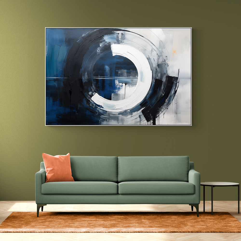 Blue Circle 5 Abstract Wall Art