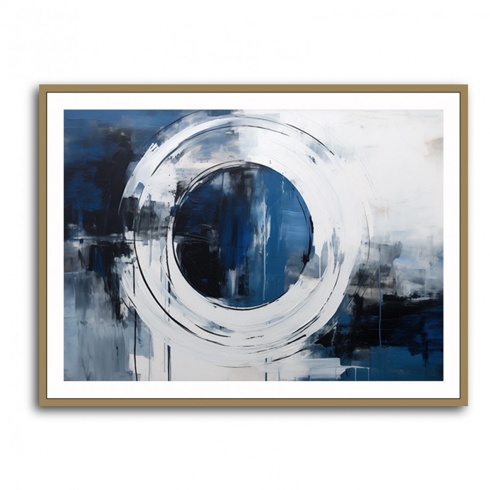 Blue Circle 6 Abstract Wall Art