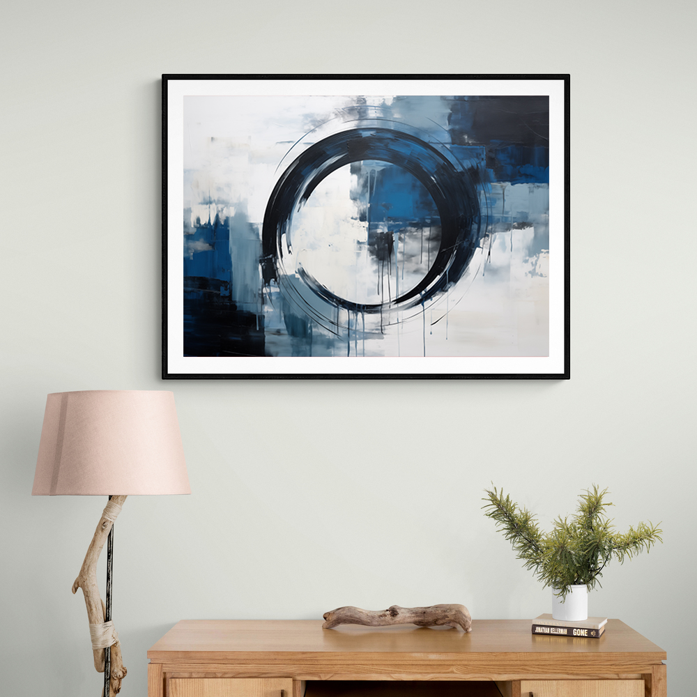 Blue Circle 7 Abstract Wall Art