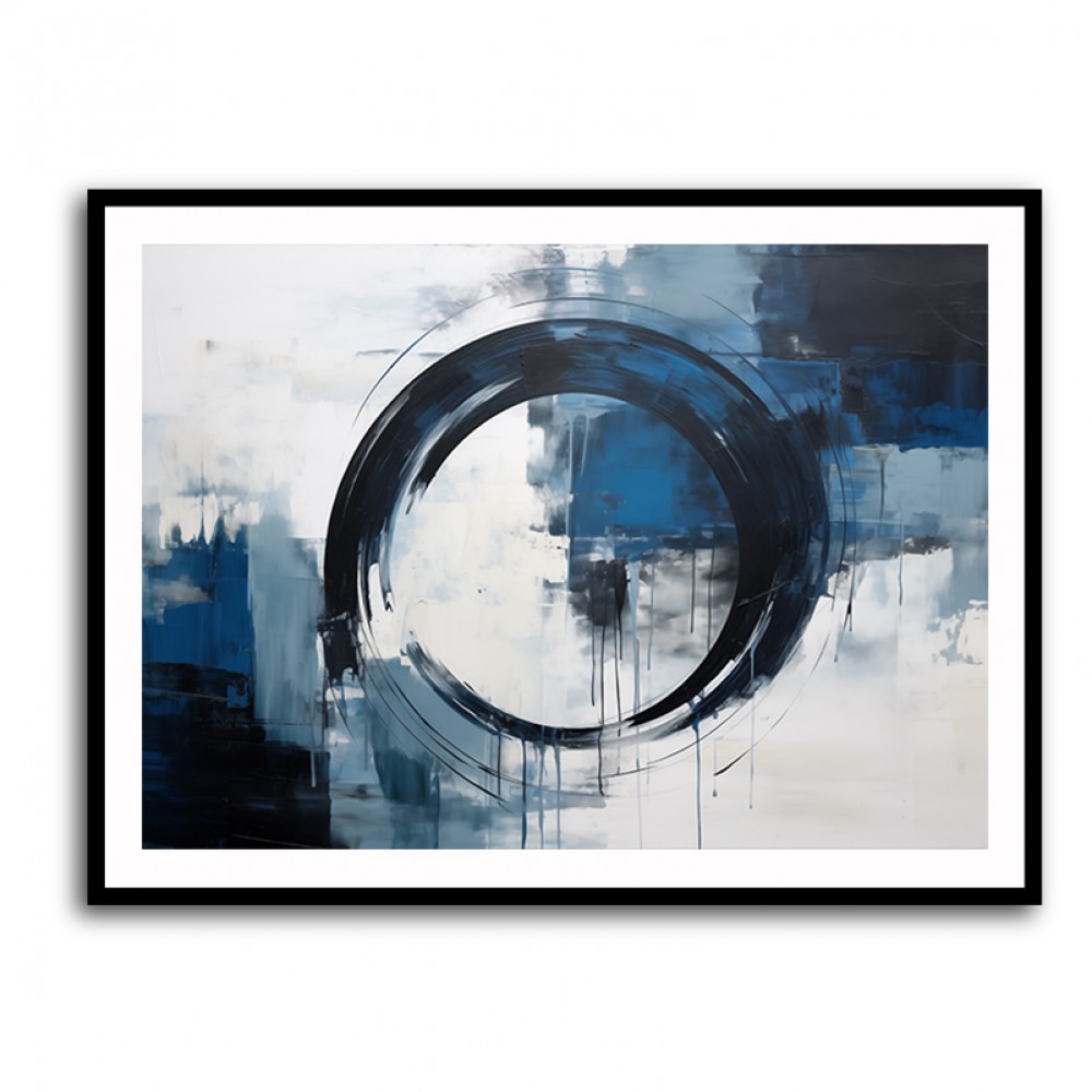 Blue Circle 7 Abstract Wall Art