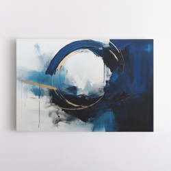 Blue Circle 8 Abstract Wall Art