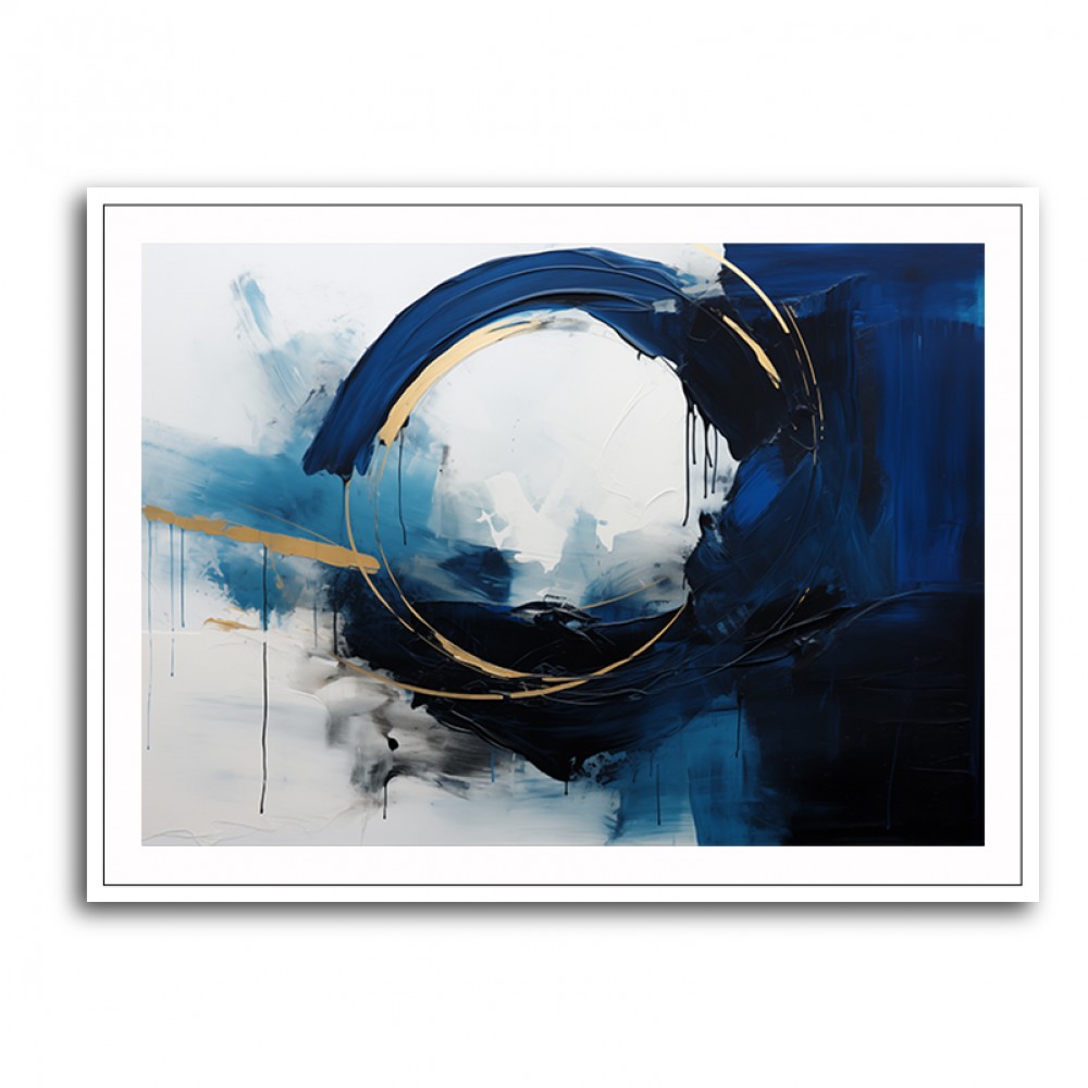 Blue Circle 8 Abstract Wall Art
