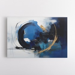 Blue Circle 9 Abstract Wall Art