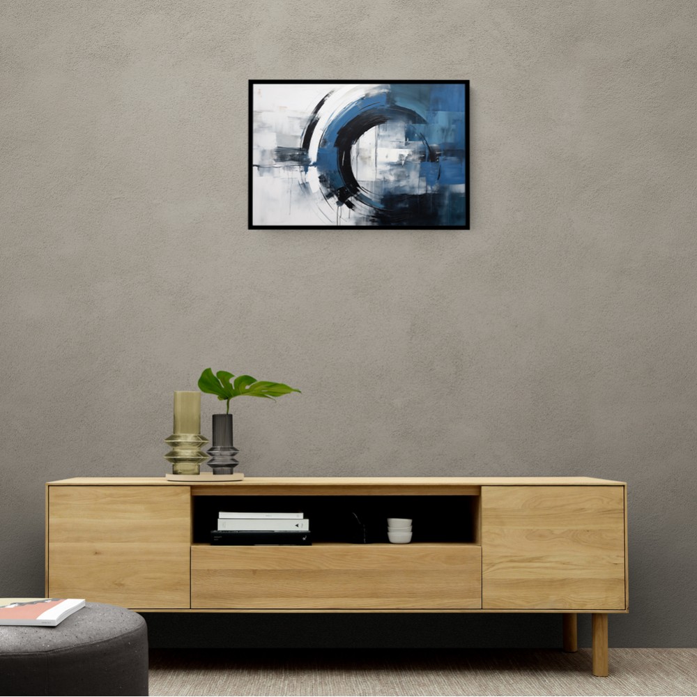 Blue Circle 12 Abstract Wall Art