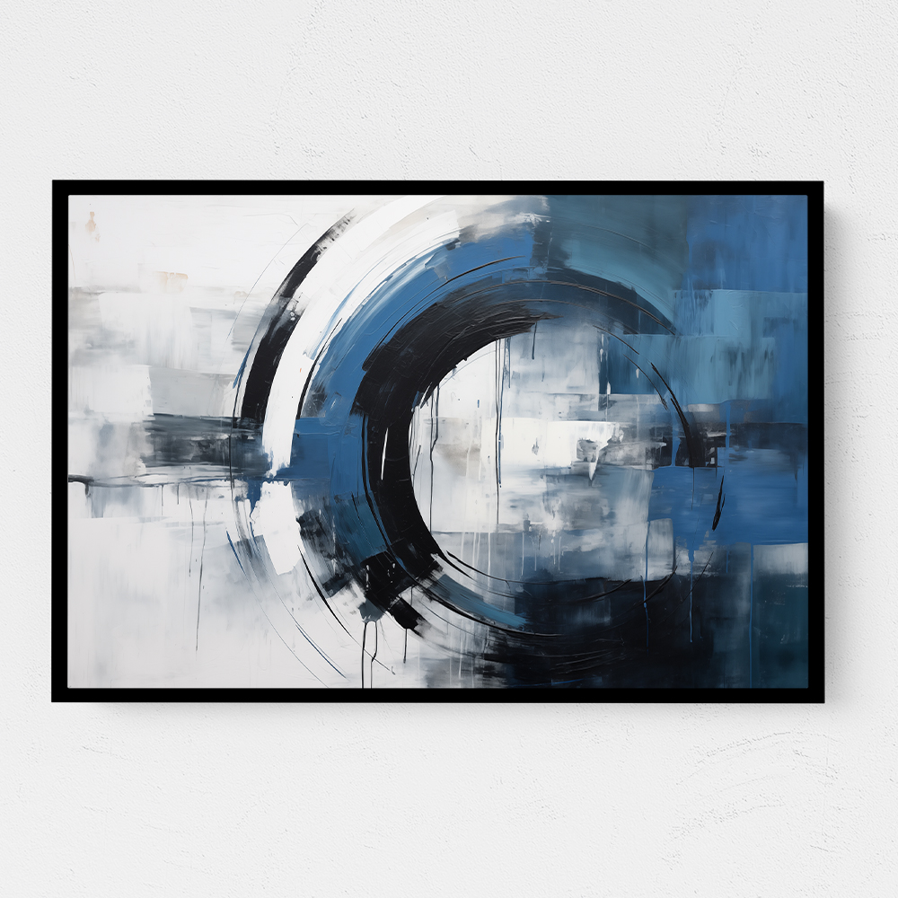 Blue Circle 12 Abstract Wall Art