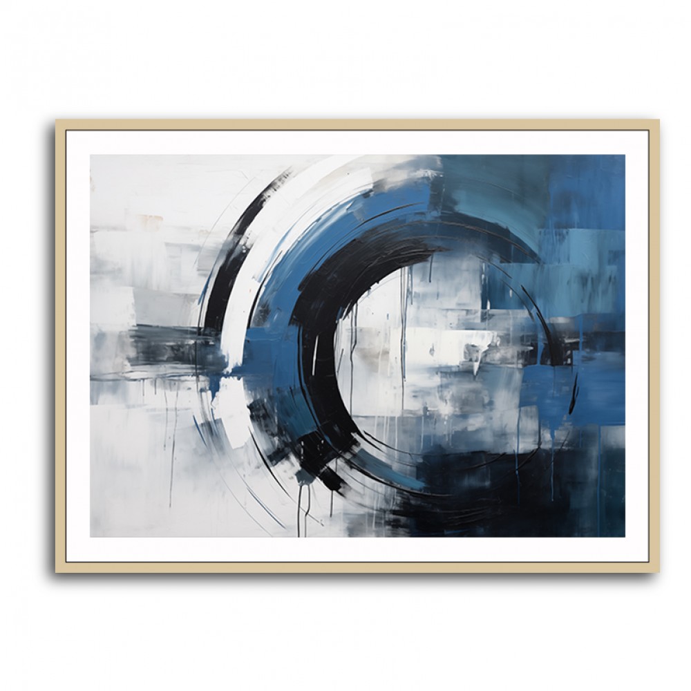 Blue Circle 12 Abstract Wall Art