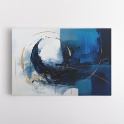 Blue Circle 13 Abstract Wall Art