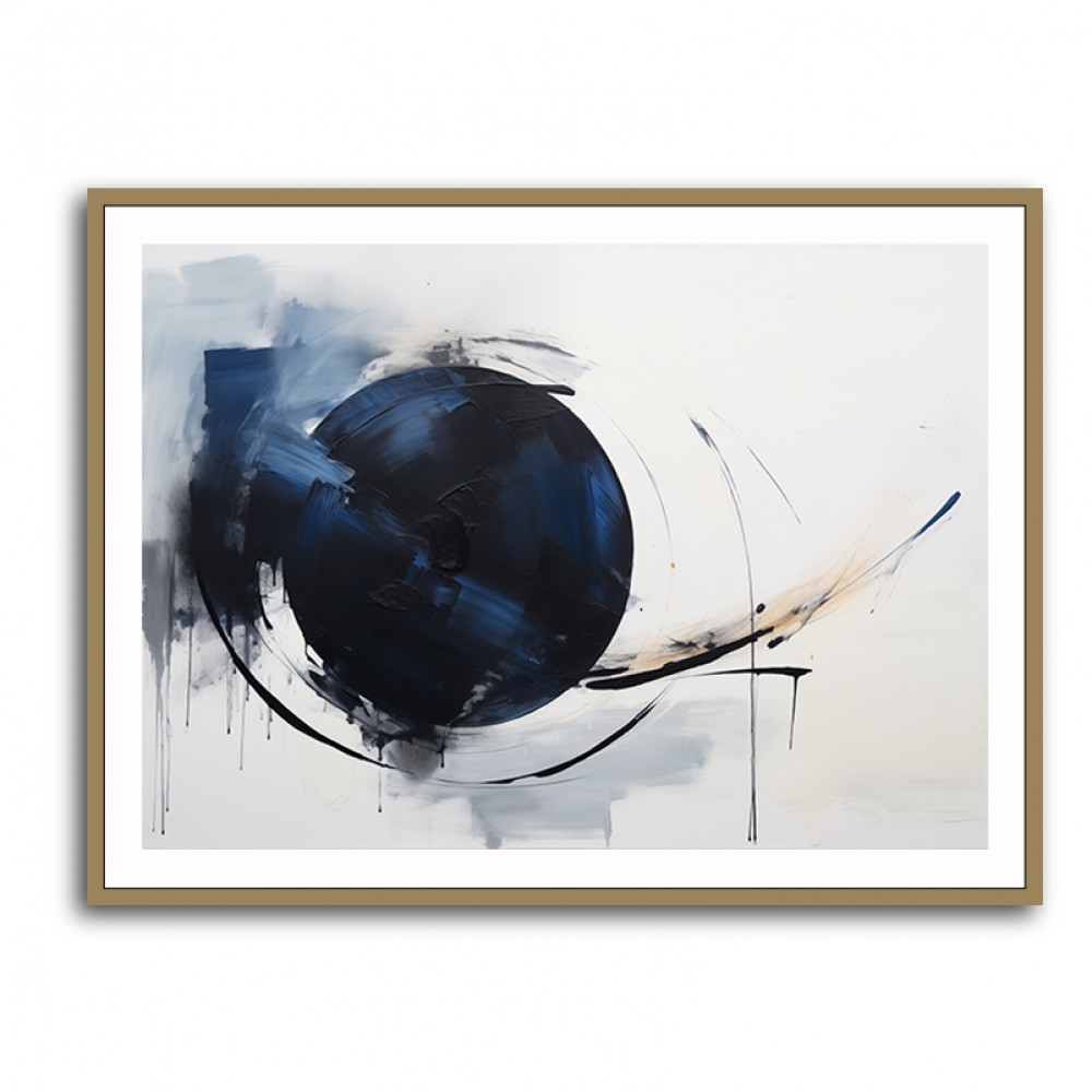 Blue Circle 15 Abstract Wall Art