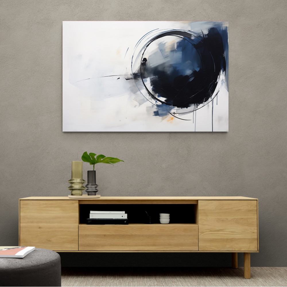 Blue Circle 16 Abstract Wall Art