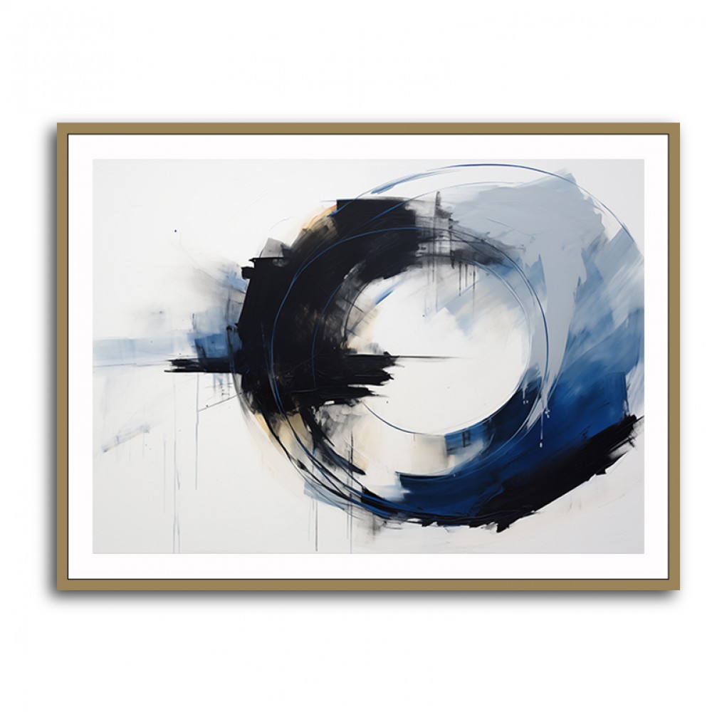 Blue Circle 17 Abstract Wall Art