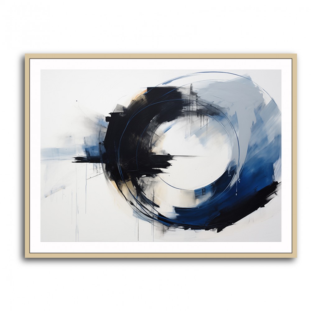 Blue Circle 17 Abstract Wall Art