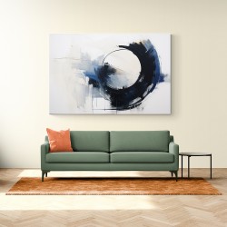 Blue & Black Circle 20 Abstract Wall Art