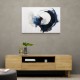 Blue & Black Circle 21 Abstract Wall Art