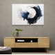 Blue & Black Circle 21 Abstract Wall Art