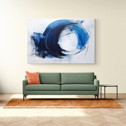 Blue & Black Circle 22 Abstract Wall Art