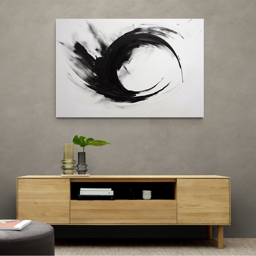 Black Circle 14 Abstract Wall Art