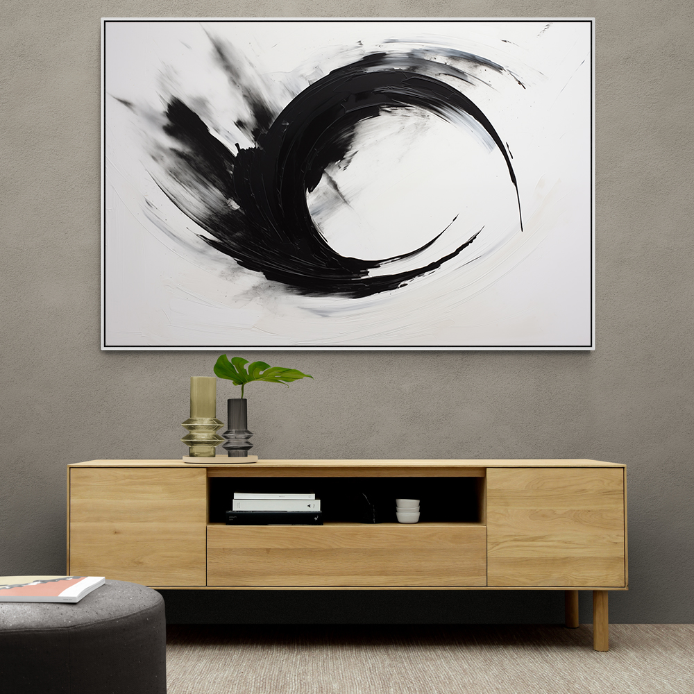 Black Circle 14 Abstract Wall Art