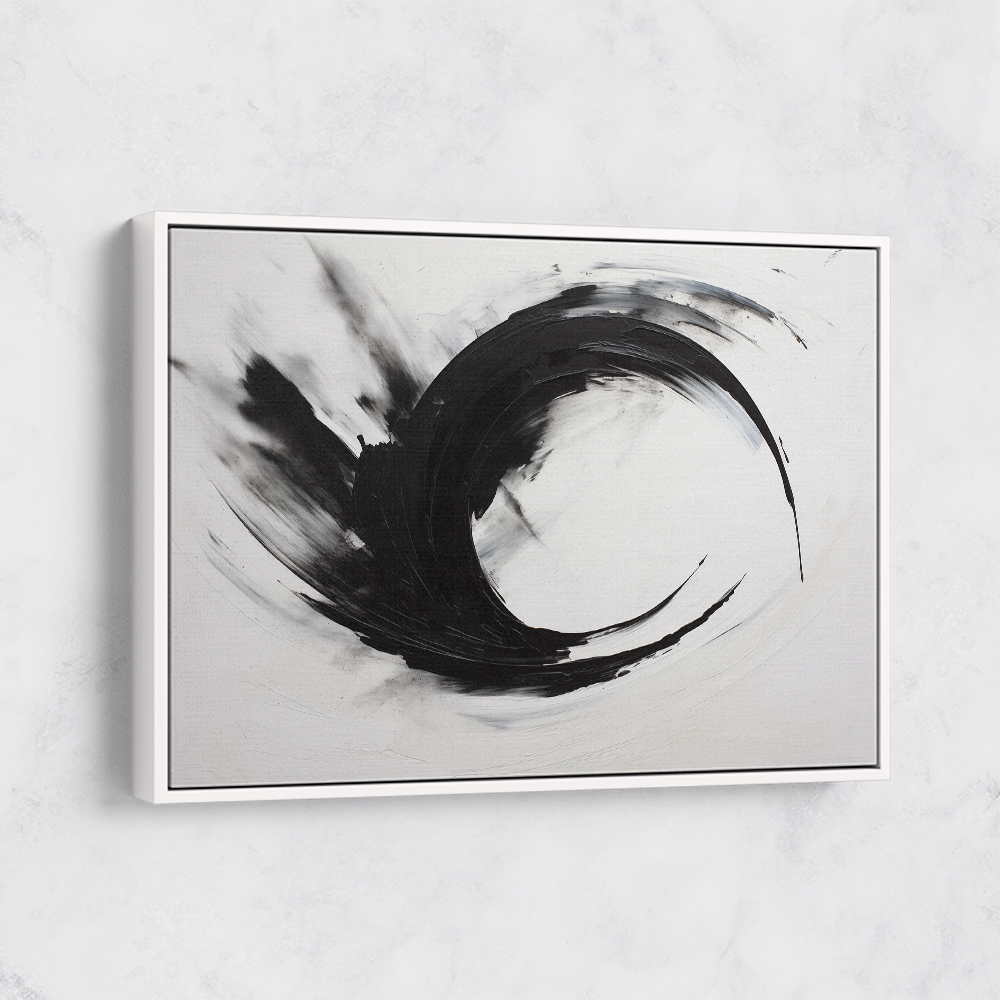 Black Circle 14 Abstract Wall Art