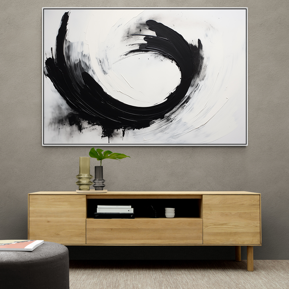 Black Circle 15 Abstract Wall Art