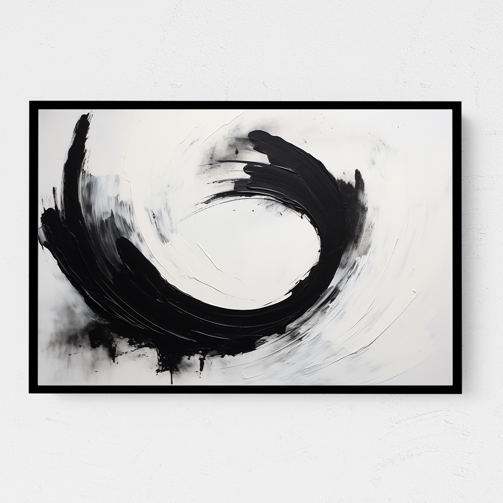 Black Circle 15 Abstract Wall Art
