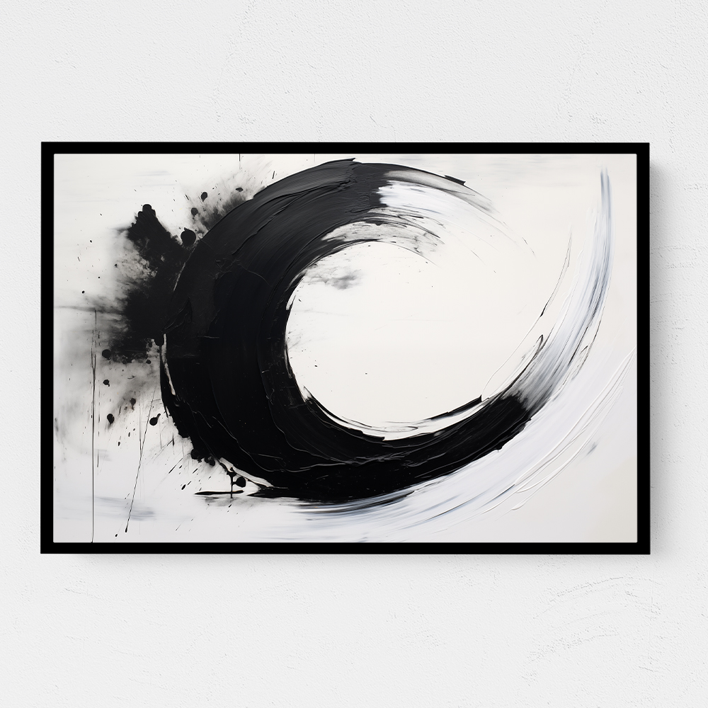 Black Circle 16 Abstract Wall Art