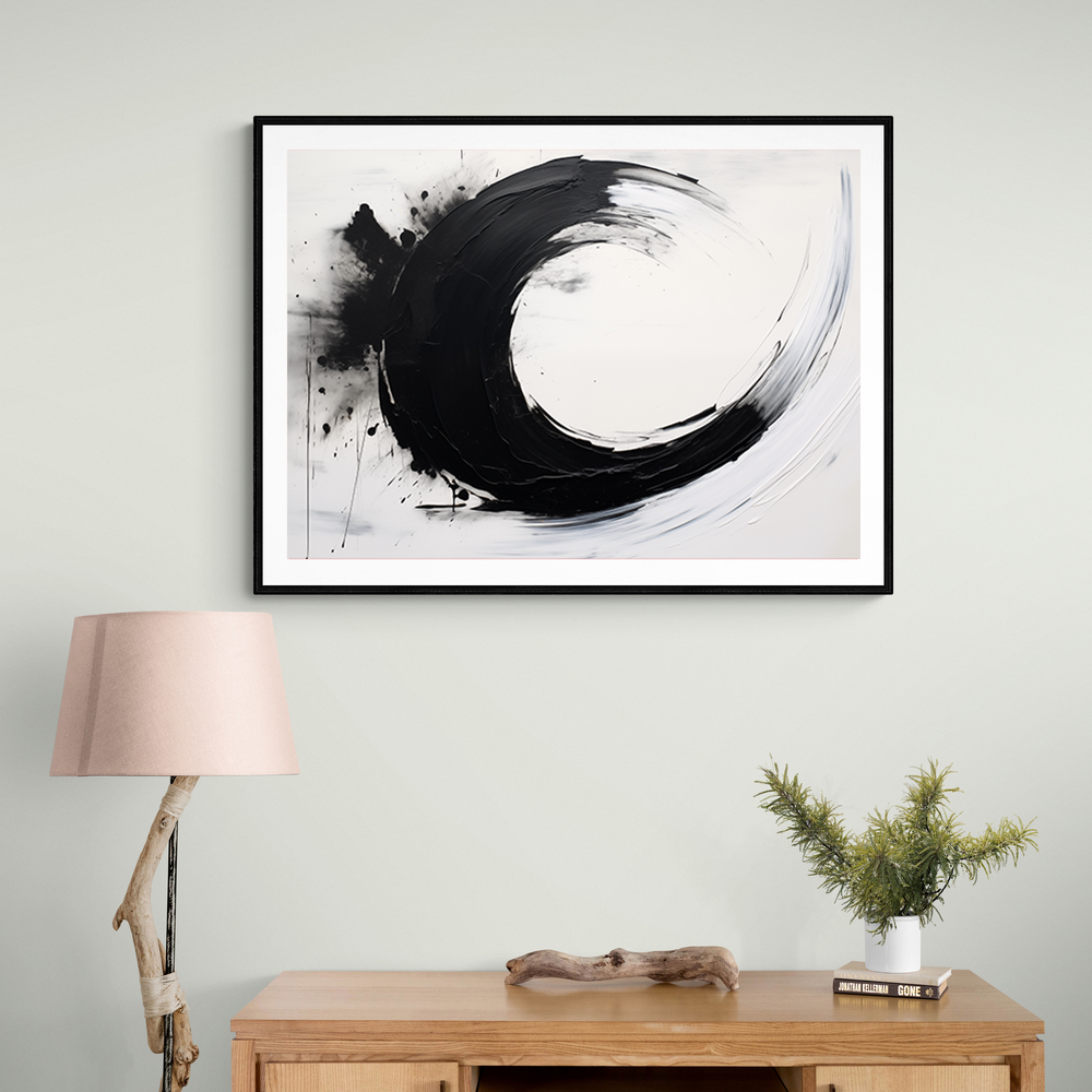 Black Circle 16 Abstract Wall Art