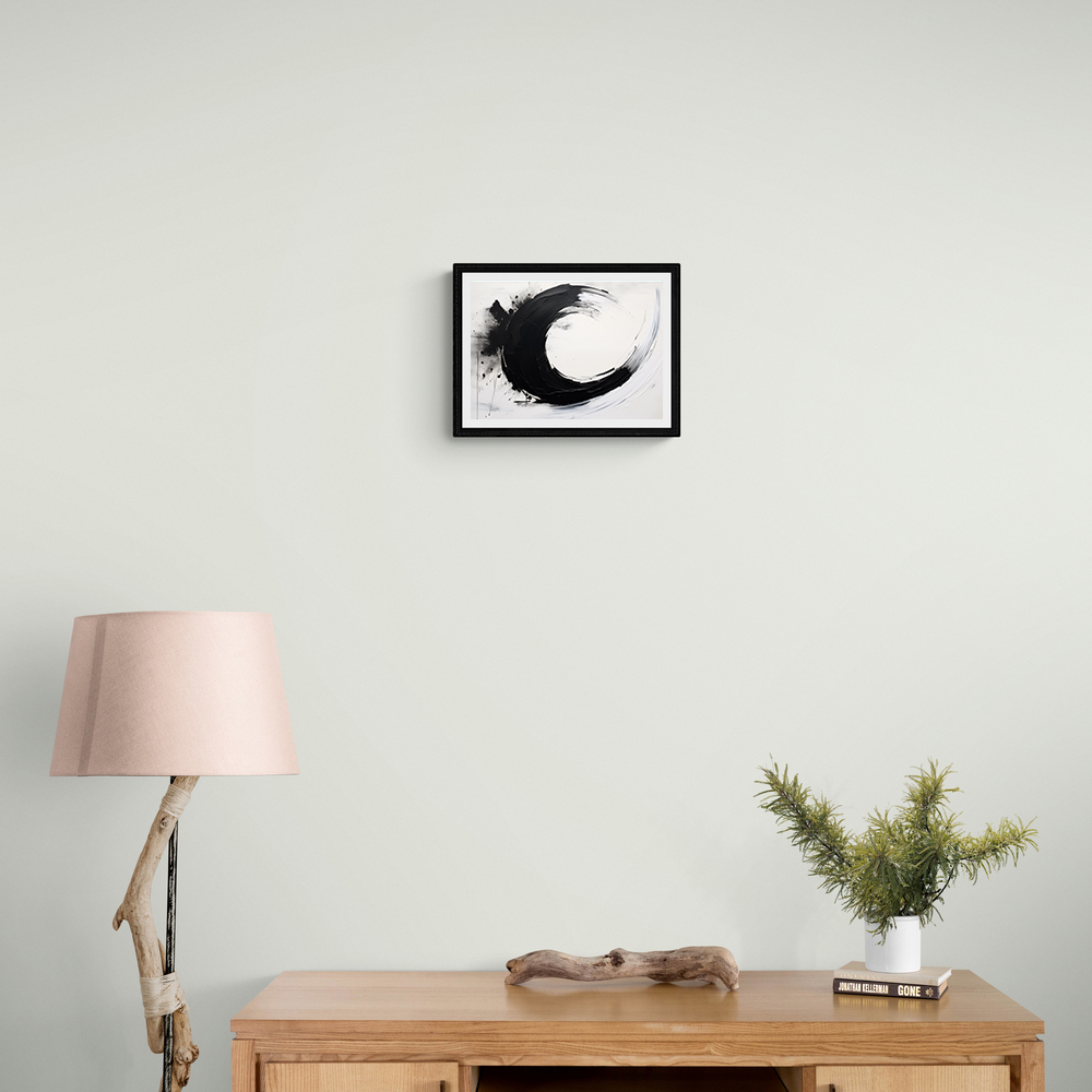 Black Circle 16 Abstract Wall Art