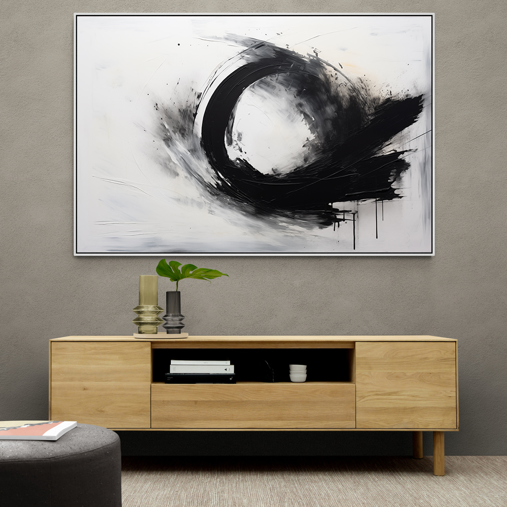 Black Circle 18 Abstract Wall Art