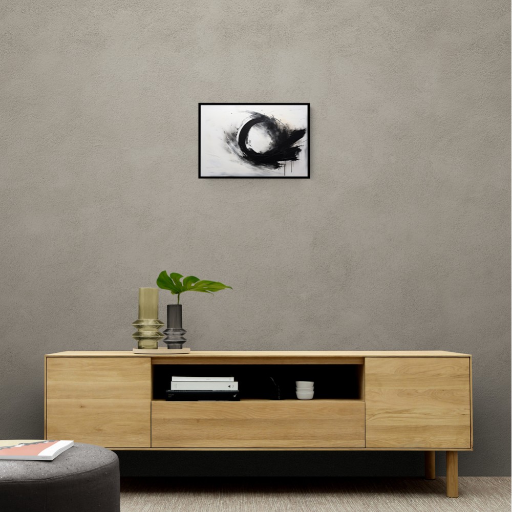 Black Circle 18 Abstract Wall Art