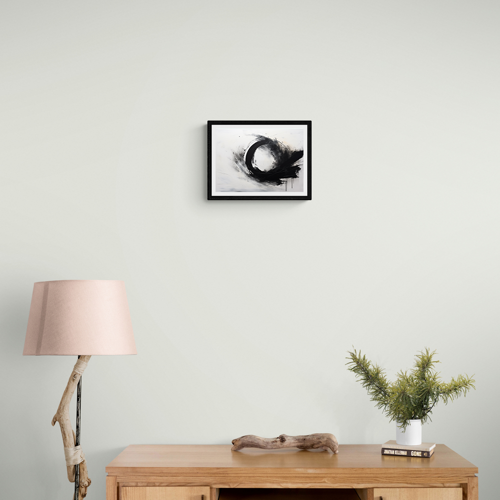 Black Circle 18 Abstract Wall Art