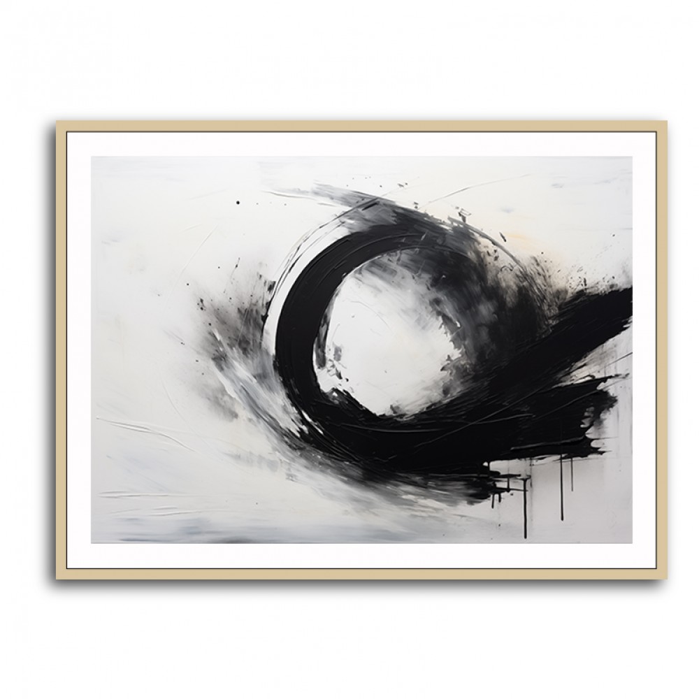 Black Circle 18 Abstract Wall Art