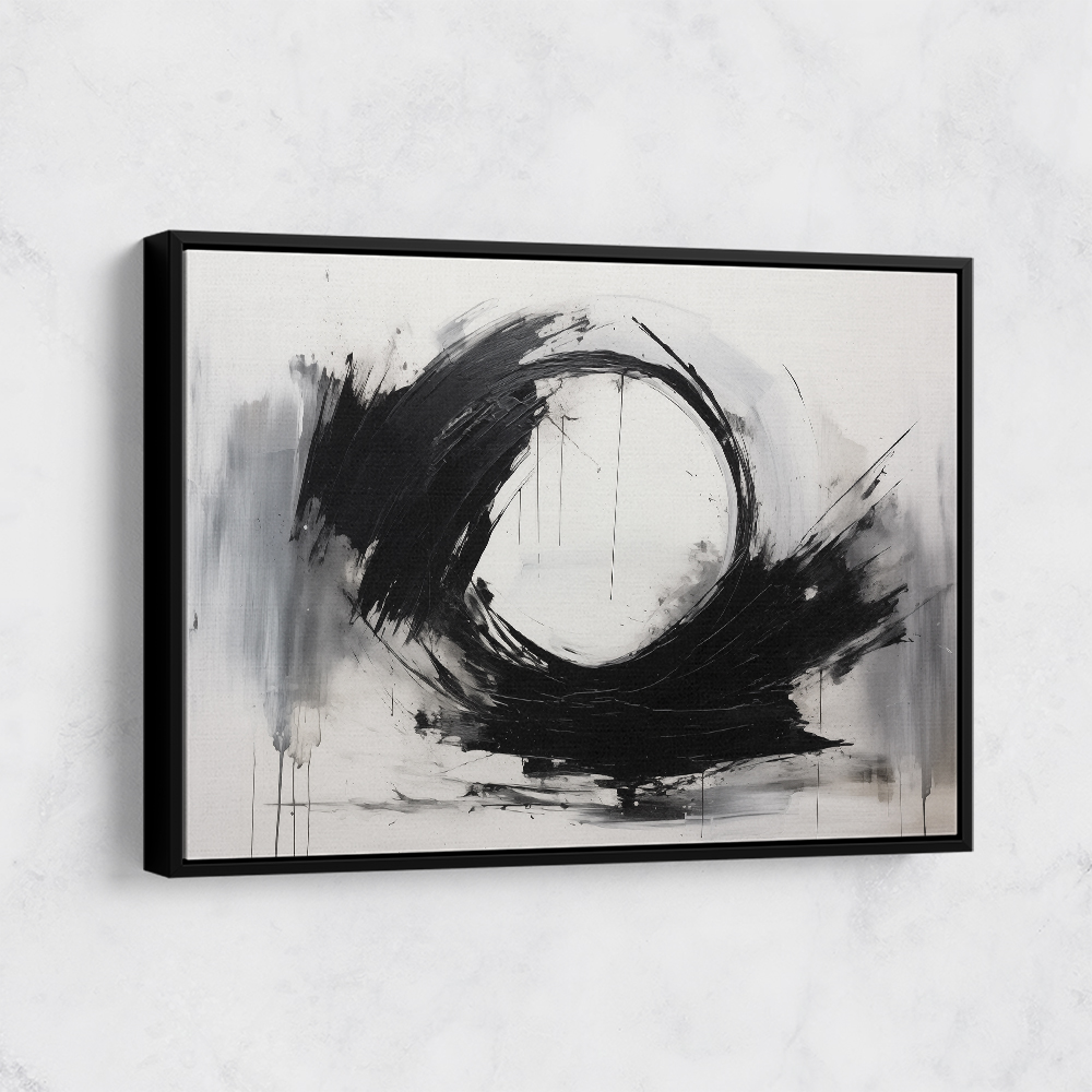 Black Circle 19 Abstract Wall Art